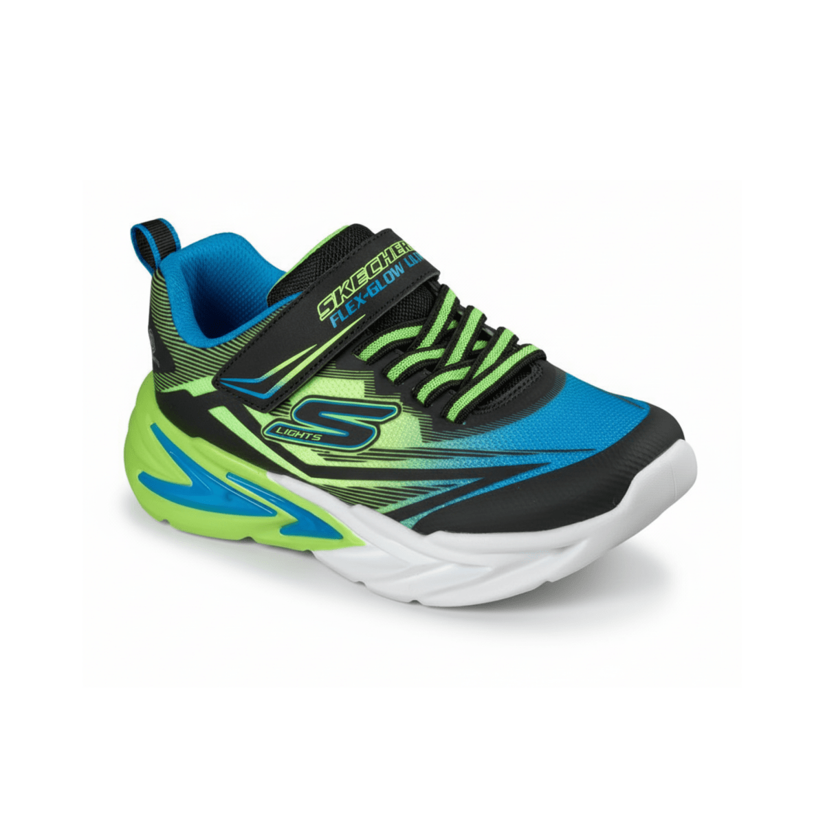 Skechers Boys 400139L Black/Lime Flex Glow - 1107682 - Tip Top Shoes of New York