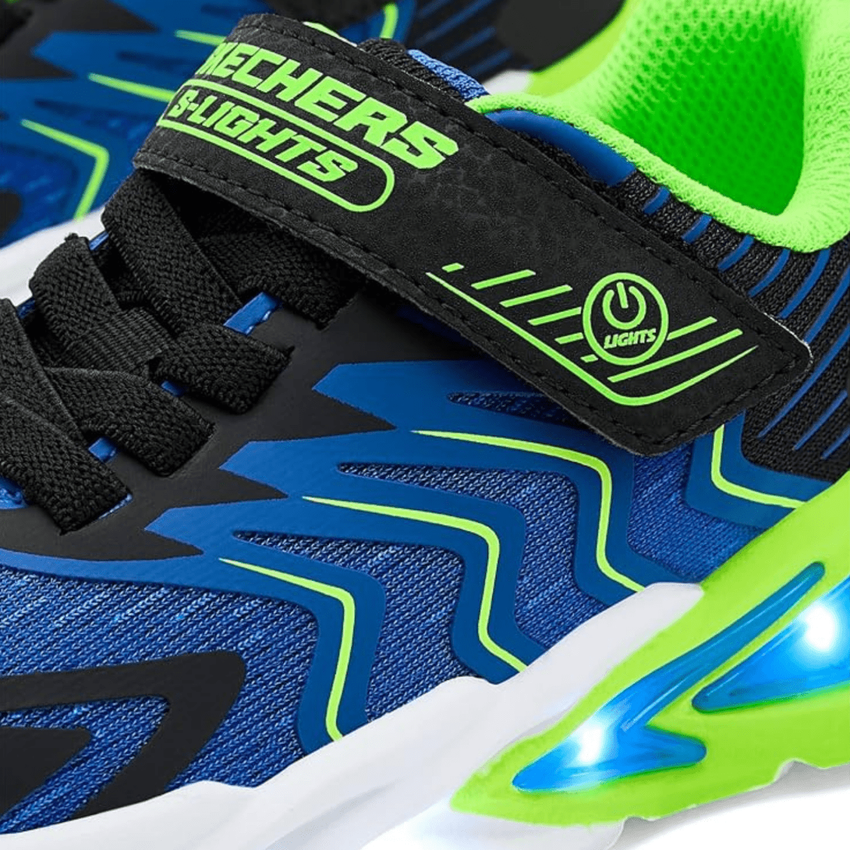 Skechers Boys (Preschool) 400141LBBLM S-Lights: Flex-Glow Ultra - Prism-Pacer Black/Blue/Lime - 1112136 - Tip Top Shoes of New York