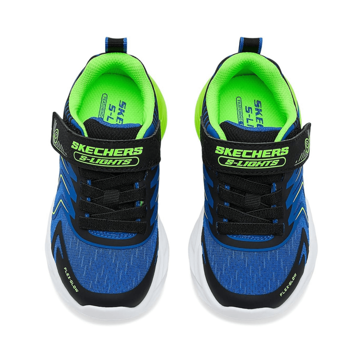 Skechers Boys (Preschool) 400141LBBLM S-Lights: Flex-Glow Ultra - Prism-Pacer Black/Blue/Lime - 1112136 - Tip Top Shoes of New York