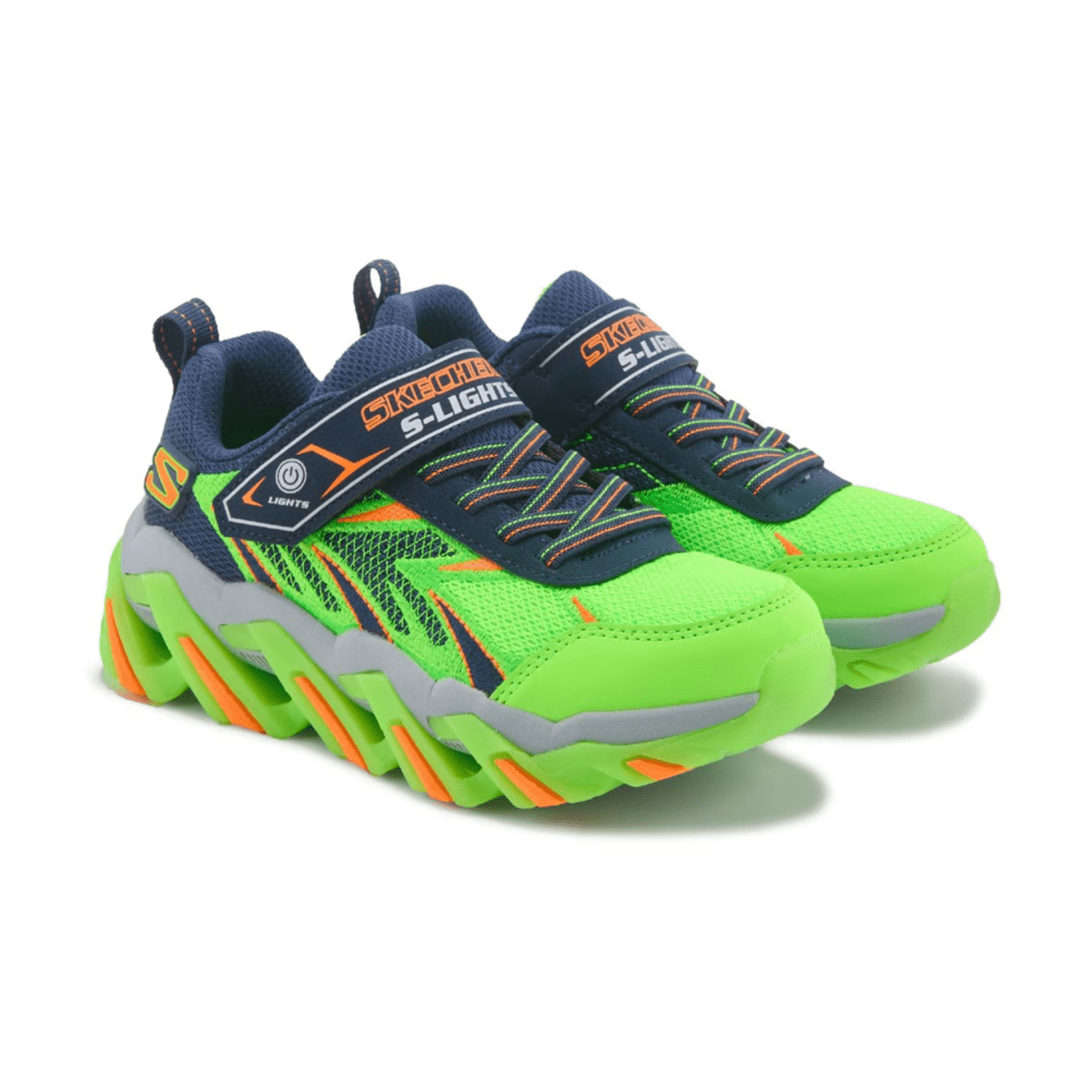 Skechers Boys' (Preschool) 400165LLMNV S - Lights: Mega - Surge 2.0 Lime/Navy - 1100266 - Tip Top Shoes of New York