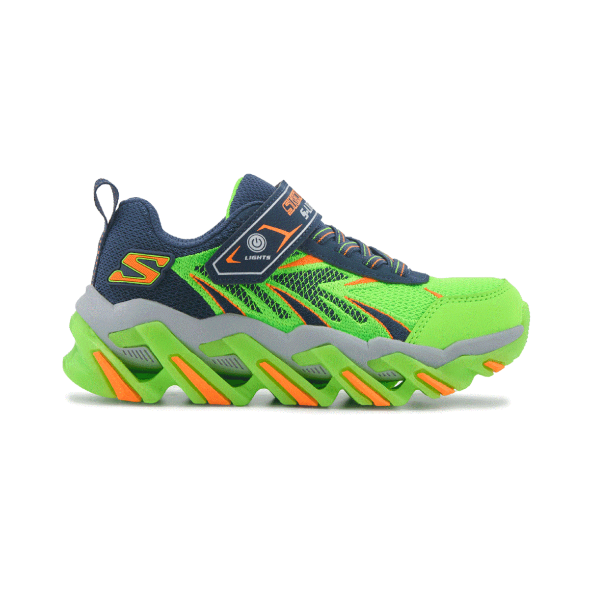 Skechers Boys' (Preschool) 400165LLMNV S - Lights: Mega - Surge 2.0 Lime/Navy - 1100266 - Tip Top Shoes of New York