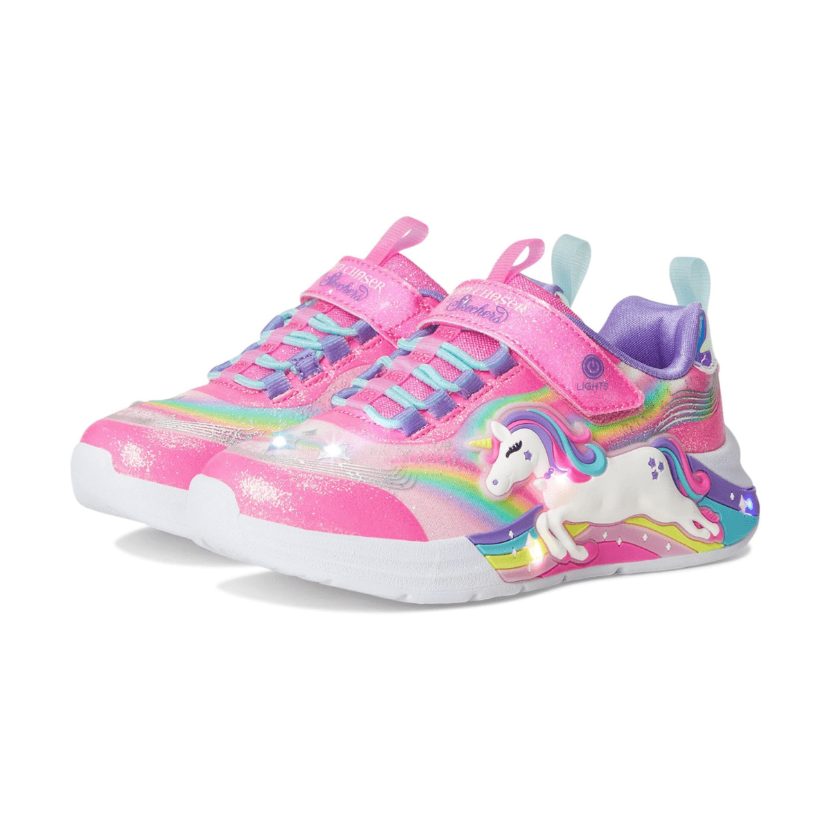 Skechers Girls' (Preschool) 302298L S Lights: Unicorn Chaser Pink/Multicolor - 1106725 - Tip Top Shoes of New York