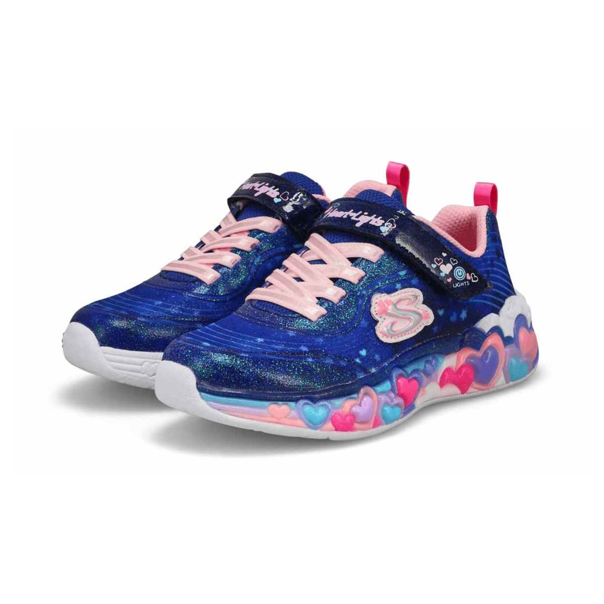 Skechers Girls' (Preschool) 302696LNVMT S - Lights: Eternal Heart Navy/Multicolor - 1100343 - Tip Top Shoes of New York