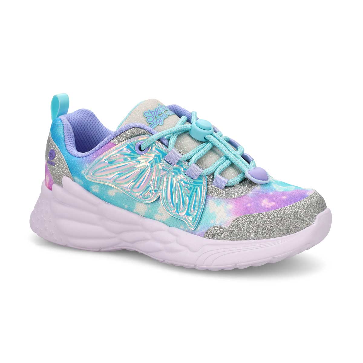 Skechers Girls' (Preschool) 303055LSLLV Dream Racer - Wing Brites Silver/Lavander - 1100329 - Tip Top Shoes of New York
