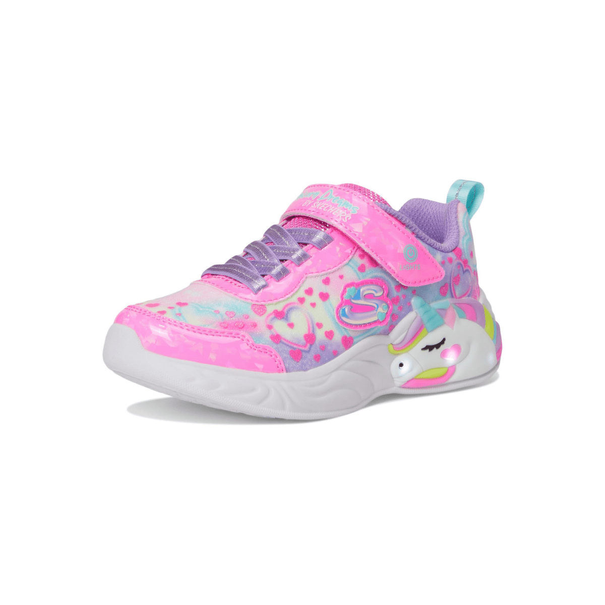 Skechers Girls' (Preschool) 303063PKMT S - Lights: Unicorn Dreams - Heart Sparkles Pink/Multicolor - 1106090 - Tip Top Shoes of New York