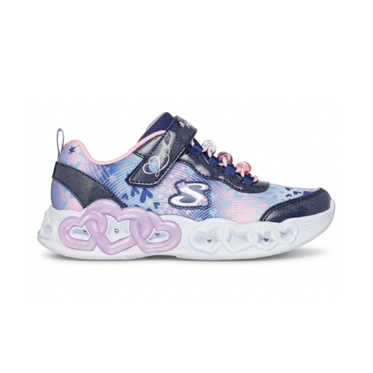 Skechers Girls (Preschool) 303261LNVMT Infinite Heart Lights - Heart Jewels Navy/Multicolor - 1107508 - Tip Top Shoes of New York
