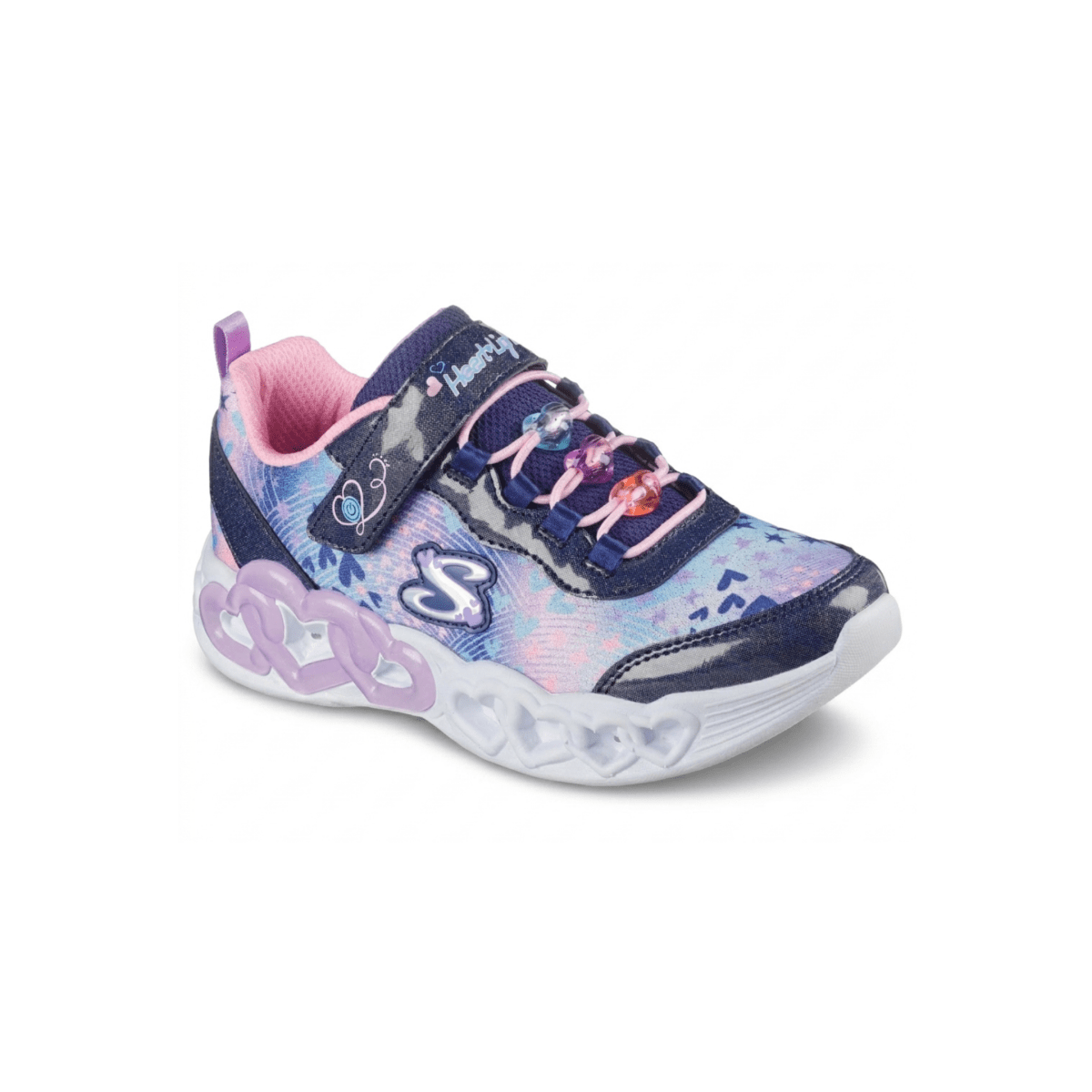 Skechers Girls (Preschool) 303261LNVMT Infinite Heart Lights - Heart Jewels Navy/Multicolor - 1107508 - Tip Top Shoes of New York