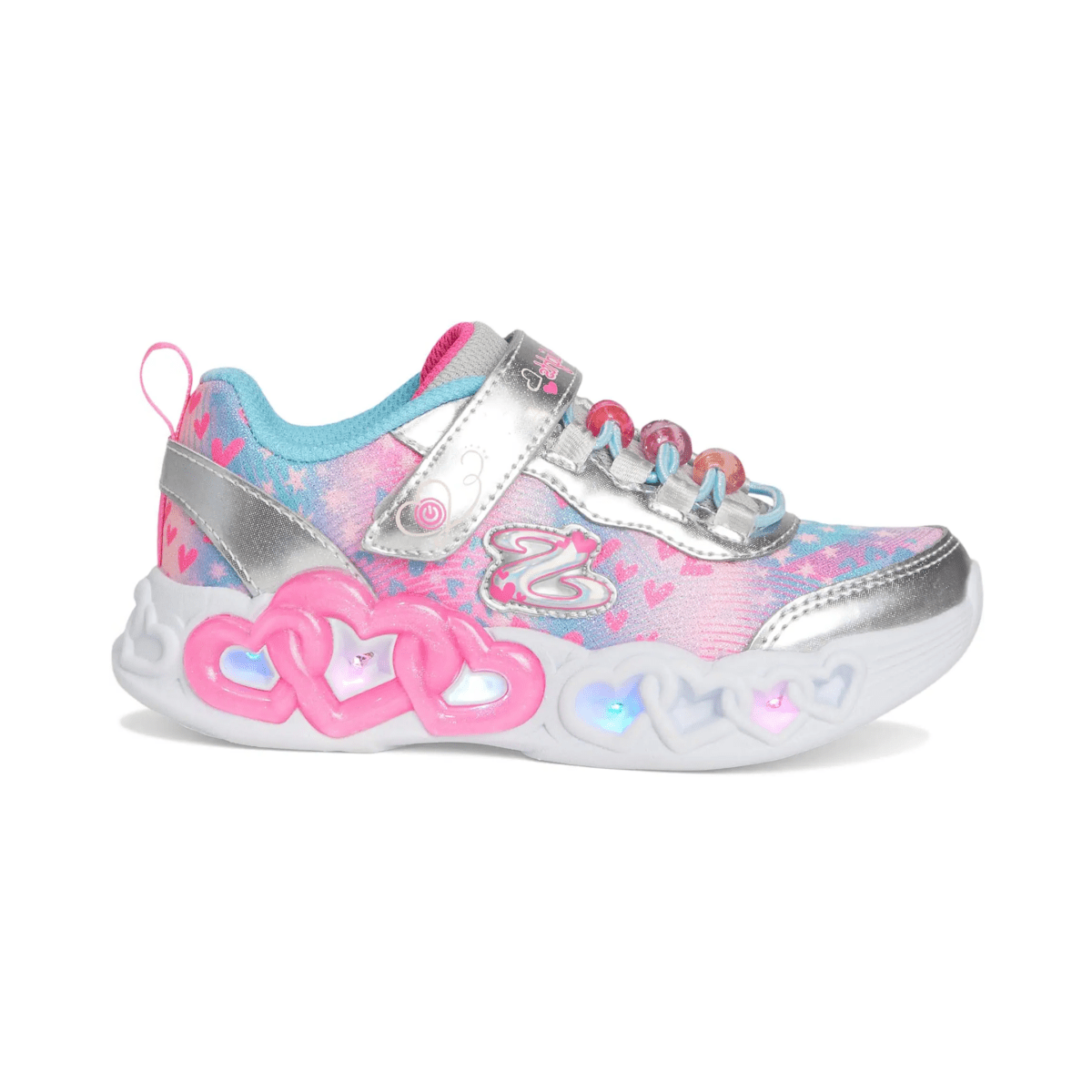 Skechers Girls (Preschool) 303261LSMLT Infinite Heart Lights - Heart Jewels Silver/Multicolor - 1107521 - Tip Top Shoes of New York