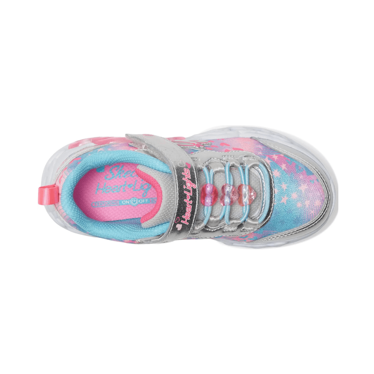 Skechers Girls (Preschool) 303261LSMLT Infinite Heart Lights - Heart Jewels Silver/Multicolor - 1107521 - Tip Top Shoes of New York