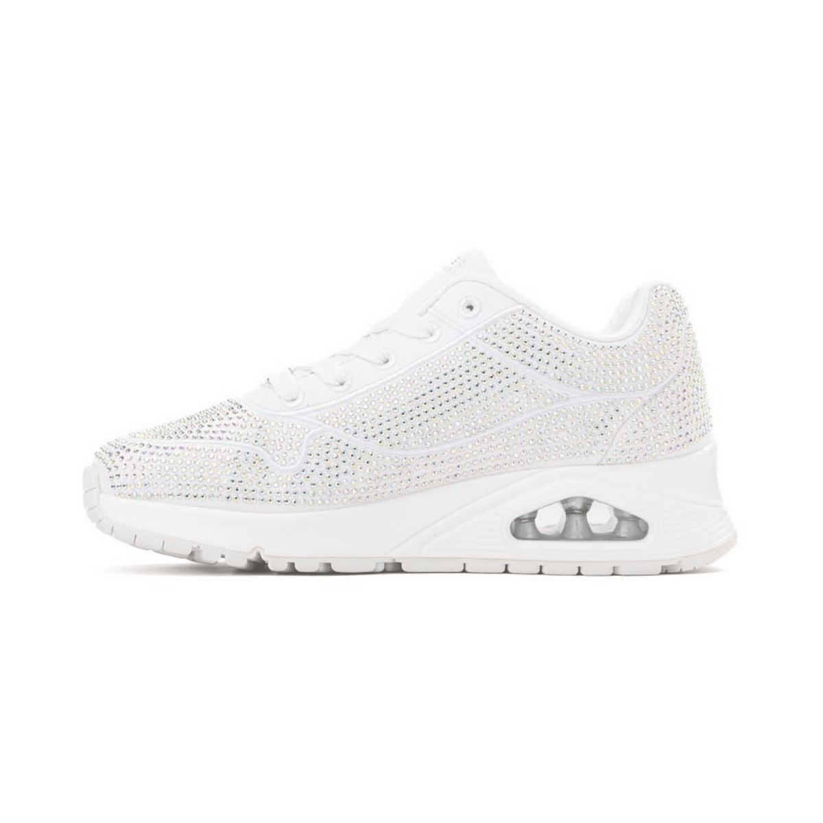 Skechers Girls' (Preschool) 310319LWHT UNO Gen1 - Disco Rave White Rhinestones - 1106108 - Tip Top Shoes of New York