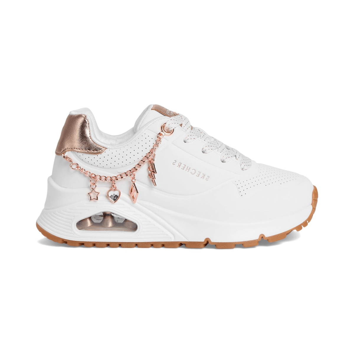 Skechers Girls (Preschool) 310343LWTRG UNO Gen1 - She's Charming White/Rosegold - 1112407 - Tip Top Shoes of New York