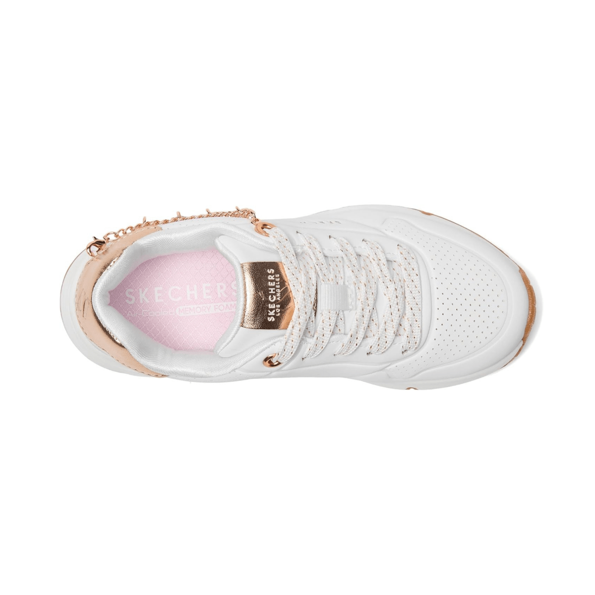Skechers Girls (Preschool) 310343LWTRG UNO Gen1 - She's Charming White/Rosegold - 1112407 - Tip Top Shoes of New York