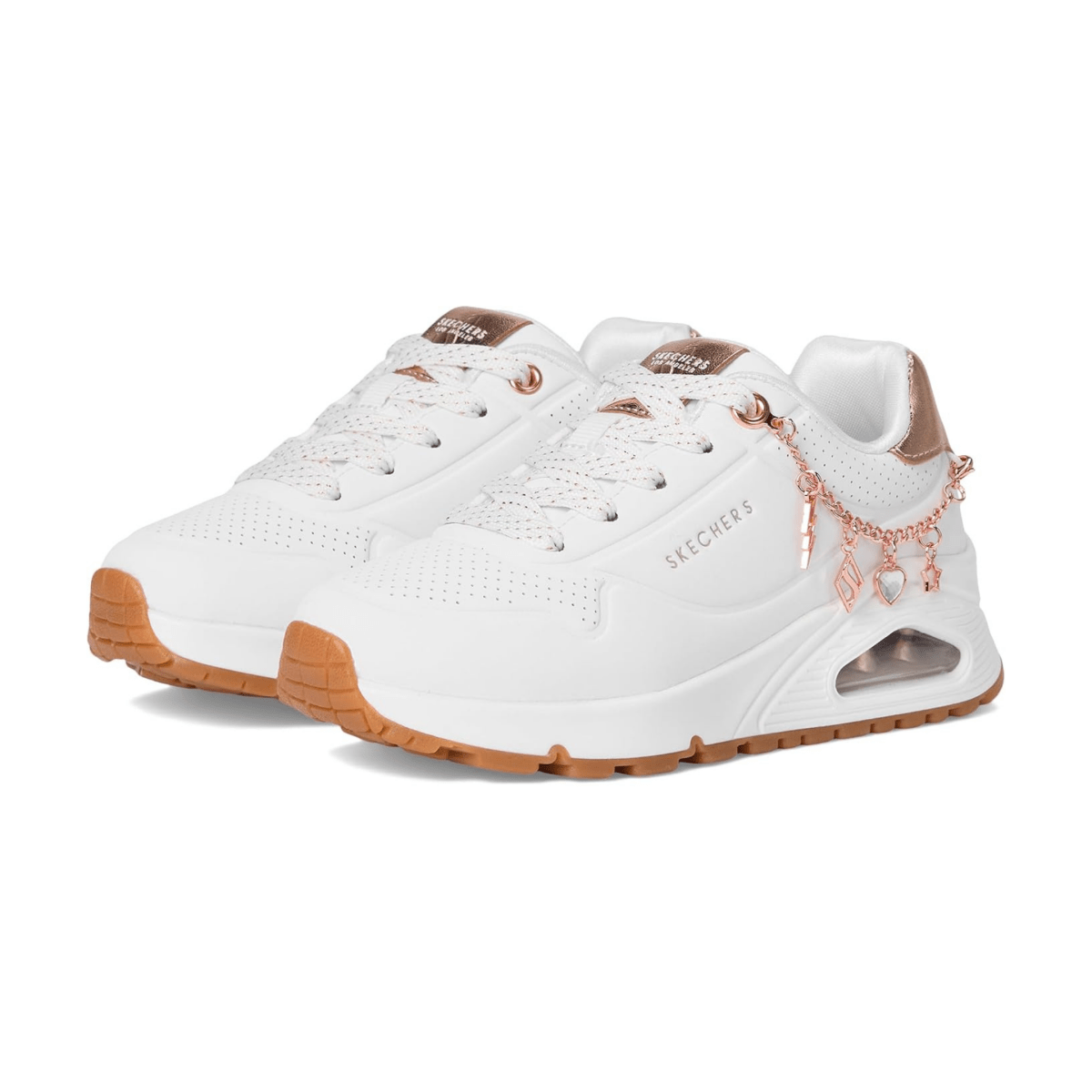 Skechers Girls (Preschool) 310343LWTRG UNO Gen1 - She's Charming White/Rosegold - 1112407 - Tip Top Shoes of New York