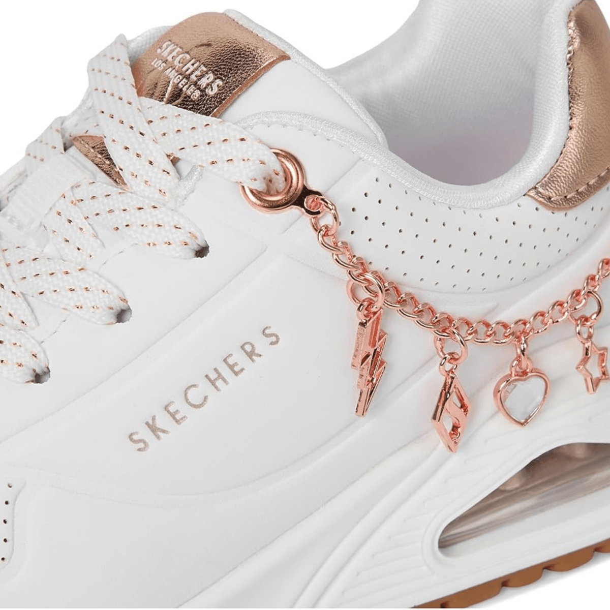 Skechers Girls (Preschool) 310343LWTRG UNO Gen1 - She's Charming White/Rosegold - 1112407 - Tip Top Shoes of New York