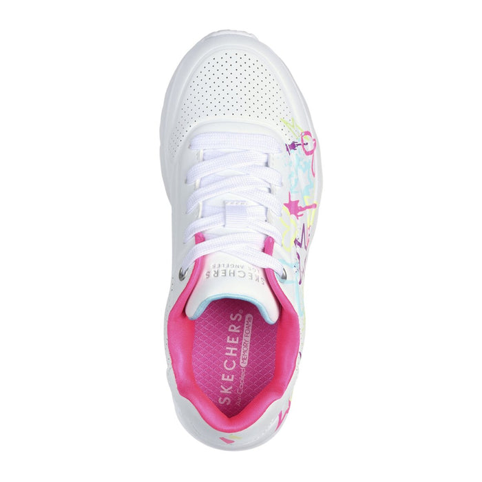 Skechers Girl's (Preschool) 310391LWMN Street Uno Lite - My Drip White/Multi - 1095198 - Tip Top Shoes of New York