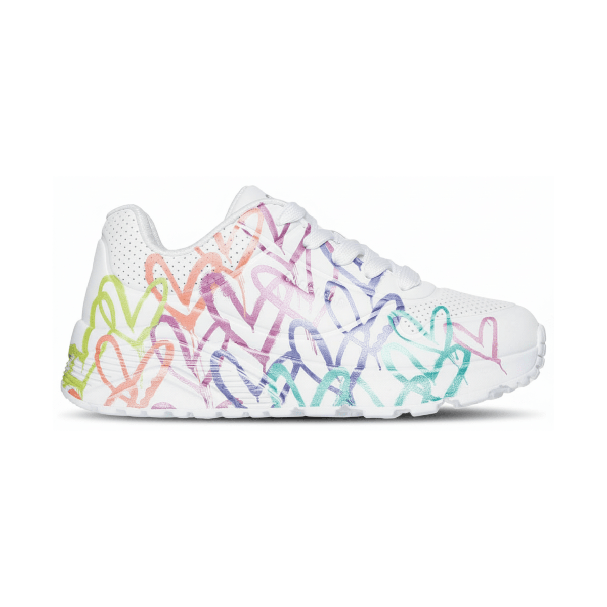 Skechers Girls (Preschool) 314098LWMLT JGoldcrown: UNO Lite White/Multicolor Metallic Joy - 1107459 - Tip Top Shoes of New York