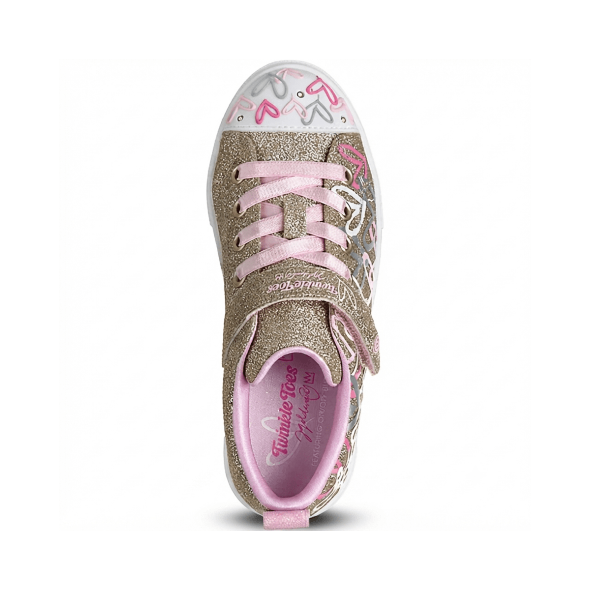 Skechers Girls (Preschool) 314463LGDMT Twinkle Toes JGoldcrown Twinkle Spark Gold/Multicolor - 1112441 - Tip Top Shoes of New York