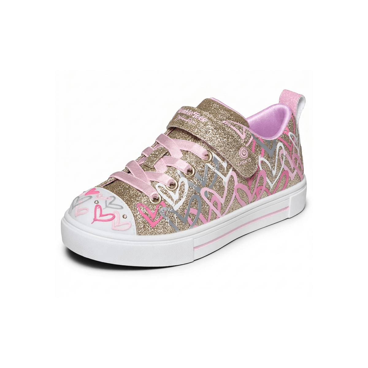 Skechers Girls (Preschool) 314463LGDMT Twinkle Toes JGoldcrown Twinkle Spark Gold/Multicolor - 1112441 - Tip Top Shoes of New York