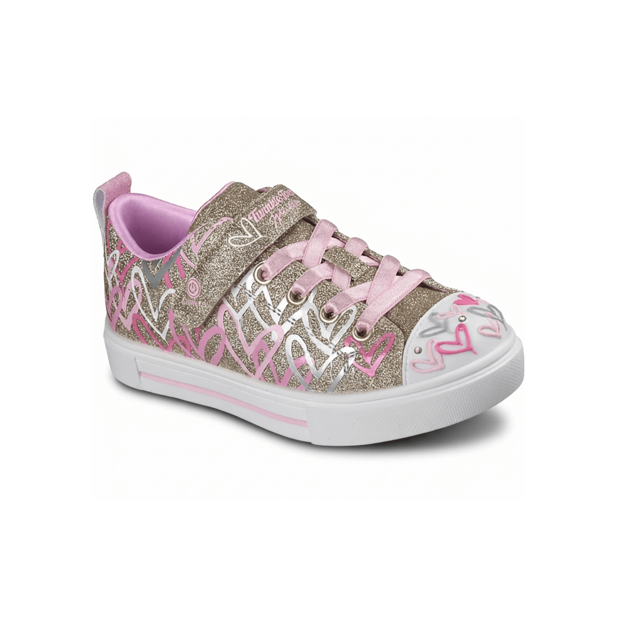 Skechers Girls (Preschool) 314463LGDMT Twinkle Toes JGoldcrown Twinkle Spark Gold/Multicolor - 1112441 - Tip Top Shoes of New York