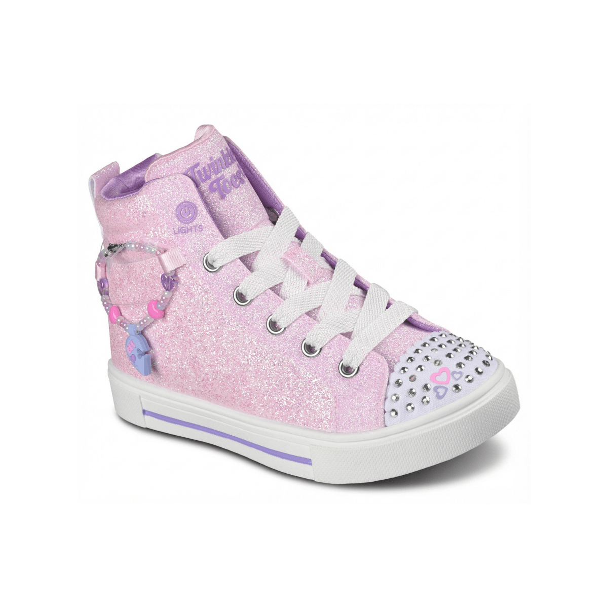 Skechers Girls (Preschool) 314464LLTPK Twinkle Toes: Twinkle Sparks - BFF Heart Bracelet Light Pink - 1112416 - Tip Top Shoes of New York
