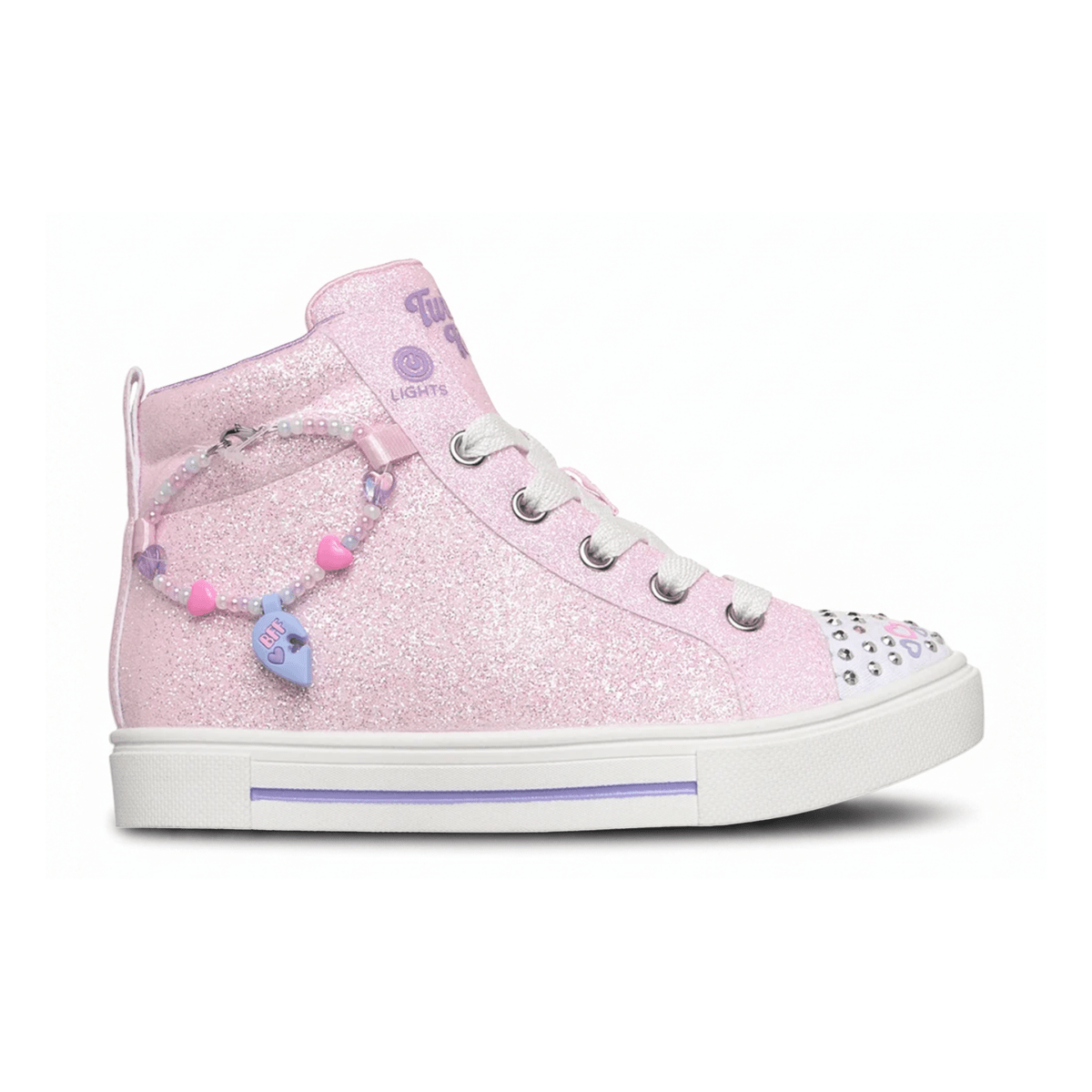 Skechers Girls (Preschool) 314464LLTPK Twinkle Toes: Twinkle Sparks - BFF Heart Bracelet Light Pink - 1112416 - Tip Top Shoes of New York