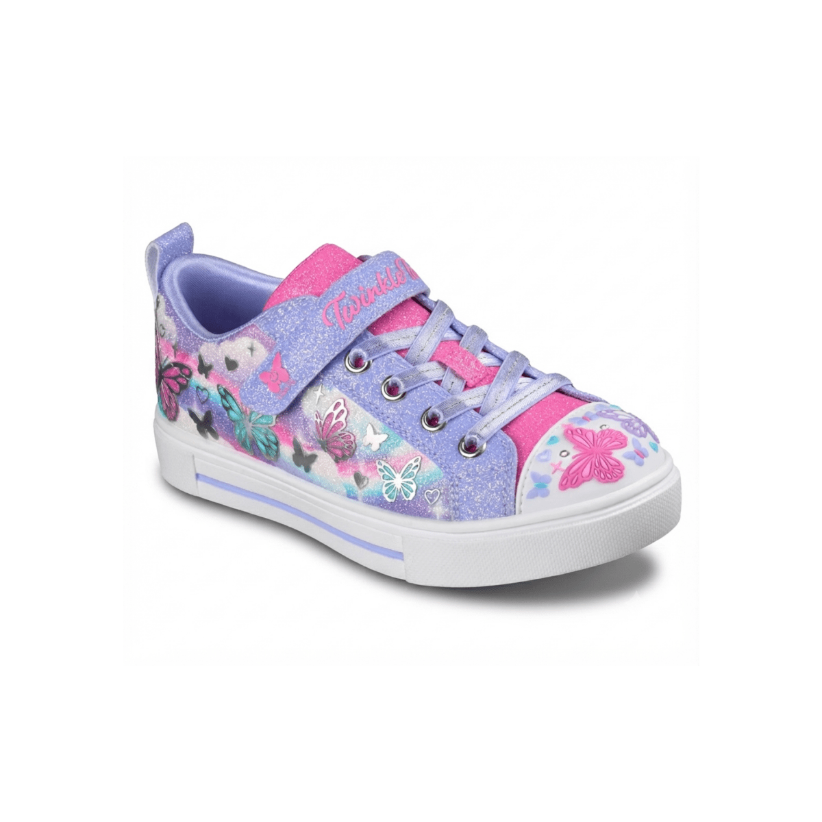 Skechers Girls (Preschool) 314470LLVMT Twinkle Toes: Twinkle Sparks - Butterfly Sky Lavender/Multicolor - 1112454 - Tip Top Shoes of New York