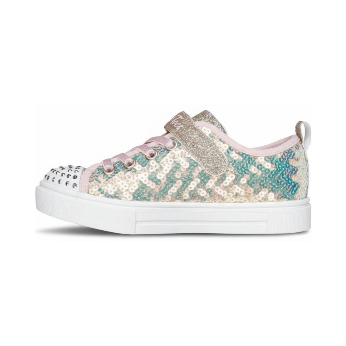Skechers Girls (Preschool) 314812LGDPK Twinkle Toes: Twinkle Sparks Gold Pink Sequin Party - 1107414 - Tip Top Shoes of New York