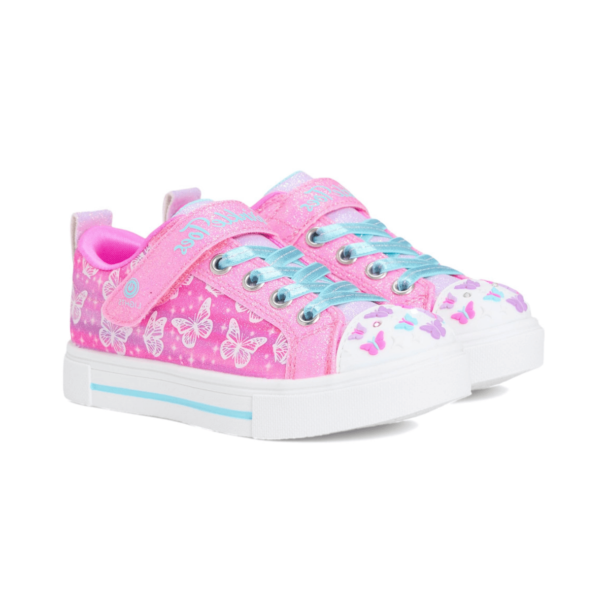 Skechers Girls' (Preschool) 314813LHPMT Twinkle Toes: Twinkle Sparks - Ombre Flutter Hot Pink/Multicolor - 1106529 - Tip Top Shoes of New York