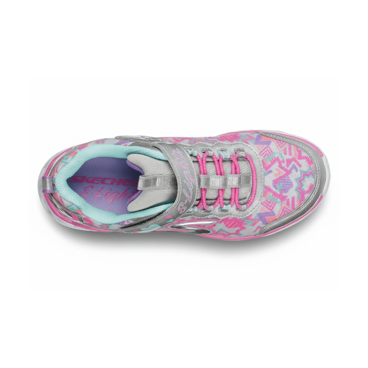 Skechers Girls S Lights: Heart Lights Silver - 905294 - Tip Top Shoes of New York