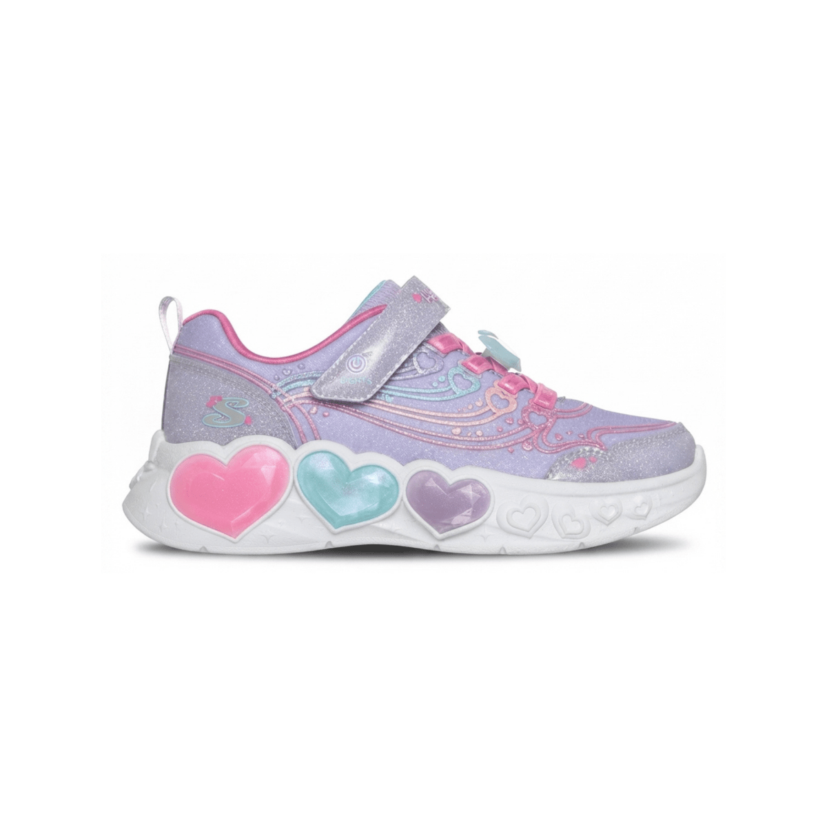 Skechers Toddlers 303266NLVMT S-Lights: Enchanted Heart Lights Lavender/Multicolor - 1112492 - Tip Top Shoes of New York