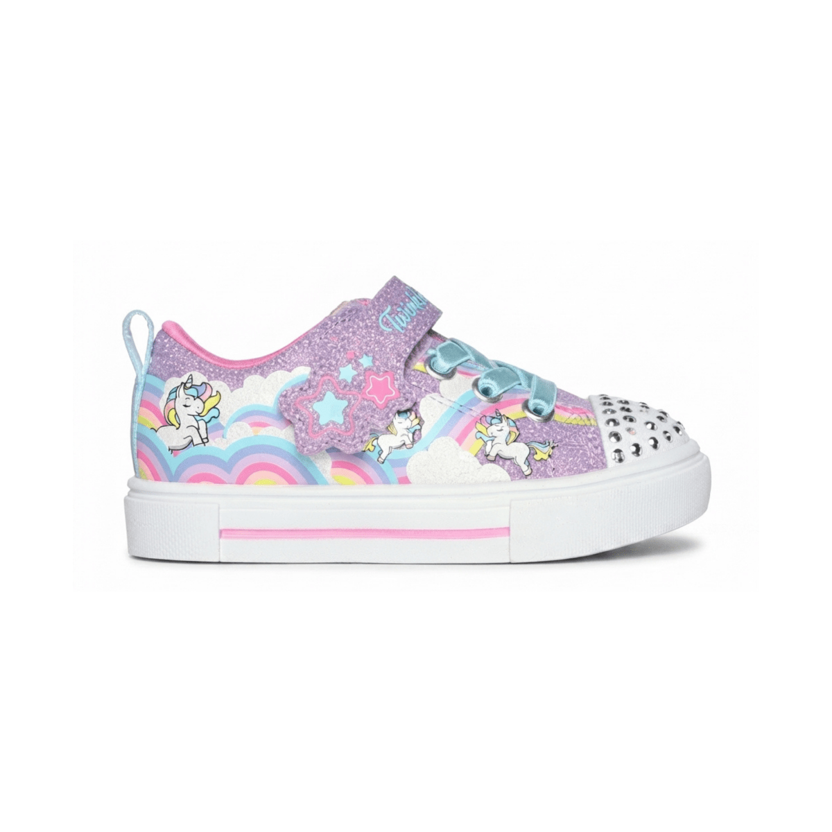 Skechers Toddlers 314809NLVMT Twinkle Toes: Twinkle Sparks - Jumpin' Clouds Unicorn Rainbow Purple - 1112500 - Tip Top Shoes of New York