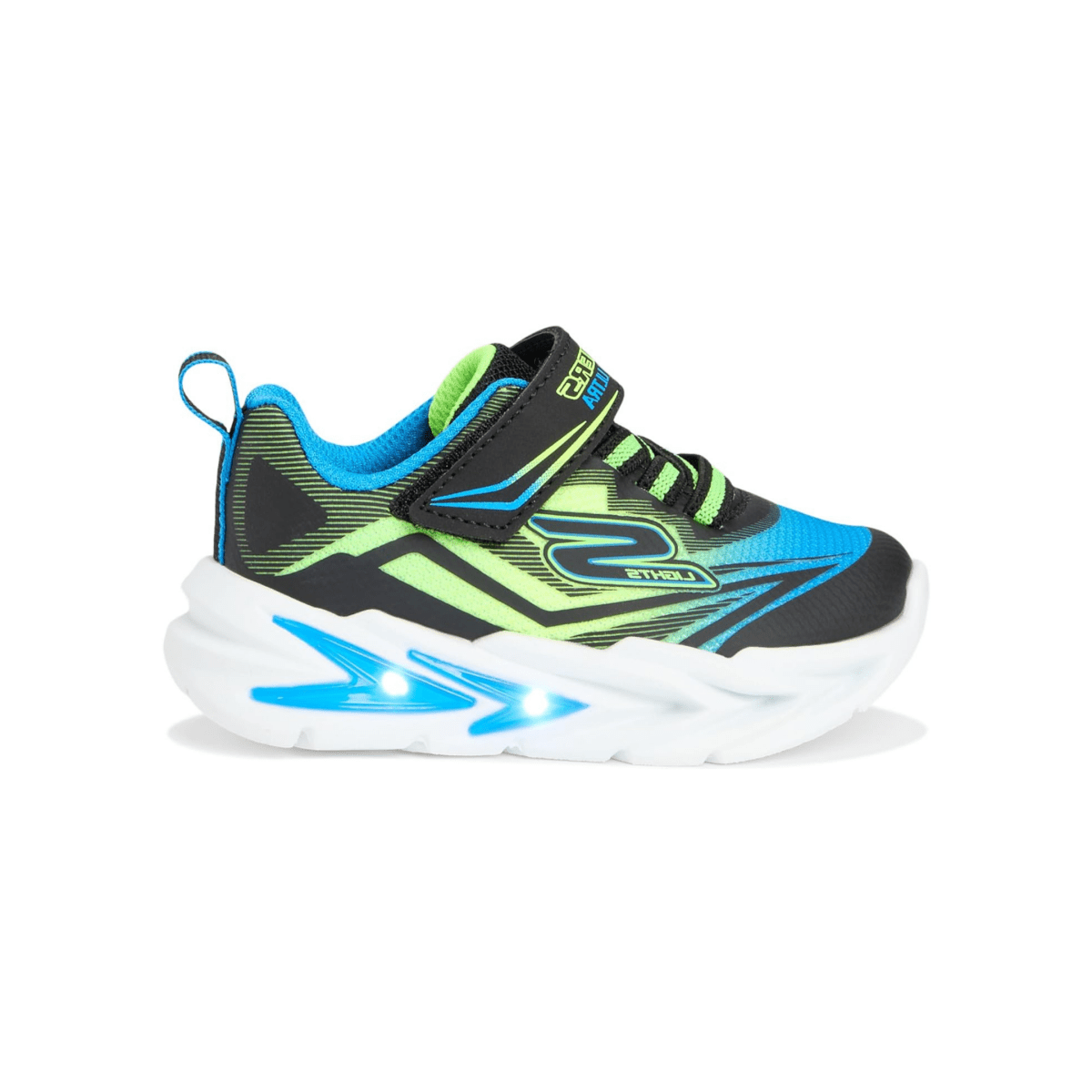 Skechers Toddlers' 400139NBBLM S Lights: Flex - Glow Ultra Black/Blue/Lime - 1100370 - Tip Top Shoes of New York