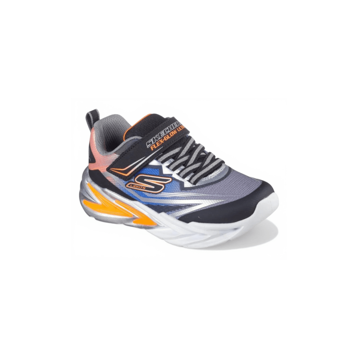 Skechers Toddlers 400139NBKSL S - Lights: Flex - Glow Ultra Black/Silver - 1100380 - Tip Top Shoes of New York