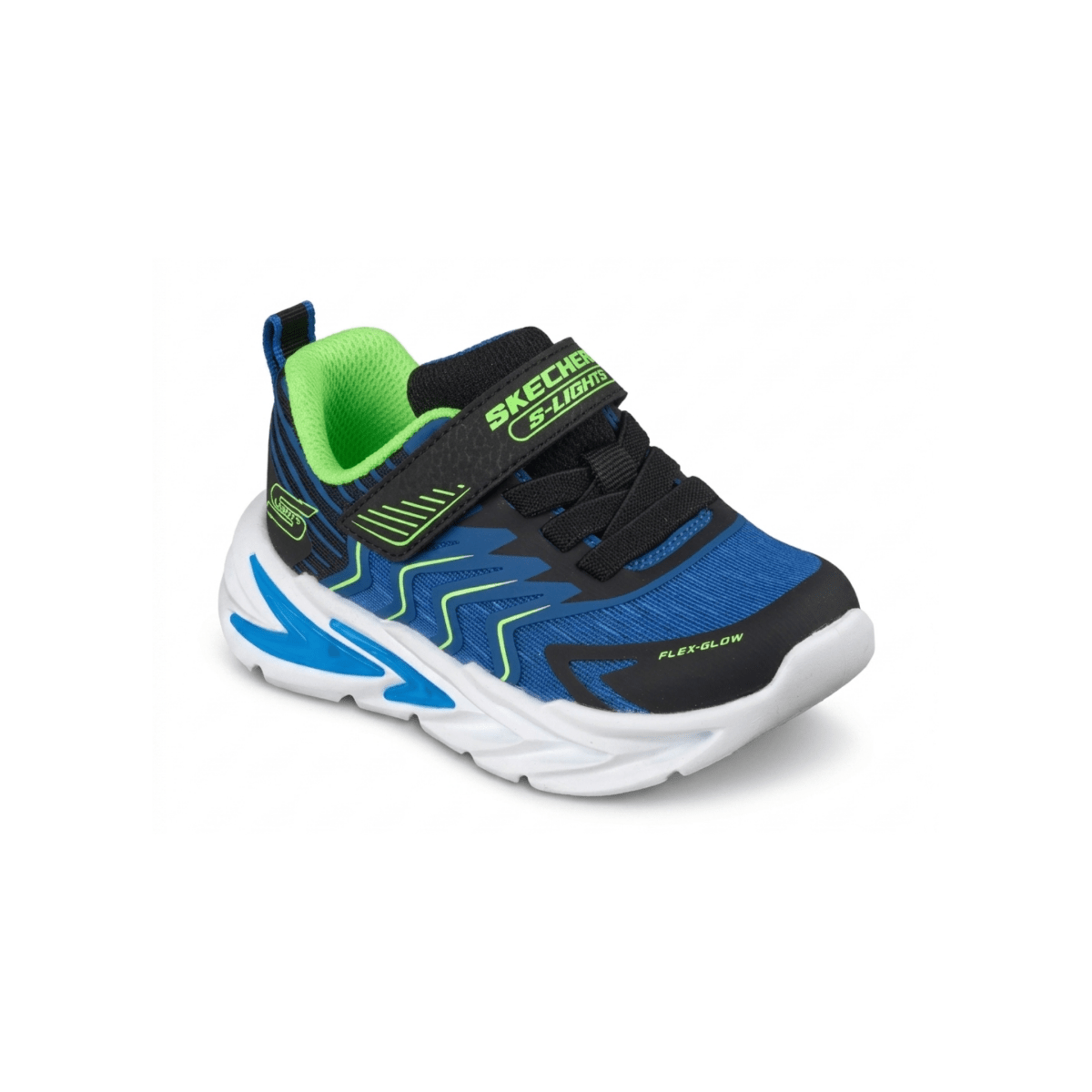 Skechers Toddlers 400141NBBLM S-Lights: Flex-Glow Ultra - Prism-Pacer Black/Blue/Lime - 1112213 - Tip Top Shoes of New York