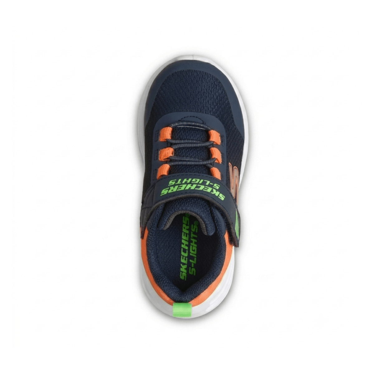 Skechers Toddlers 407628NNVMT S-Lights: Lil' Glide-Step Lights Navy/Orange/Lime - 1112223 - Tip Top Shoes of New York