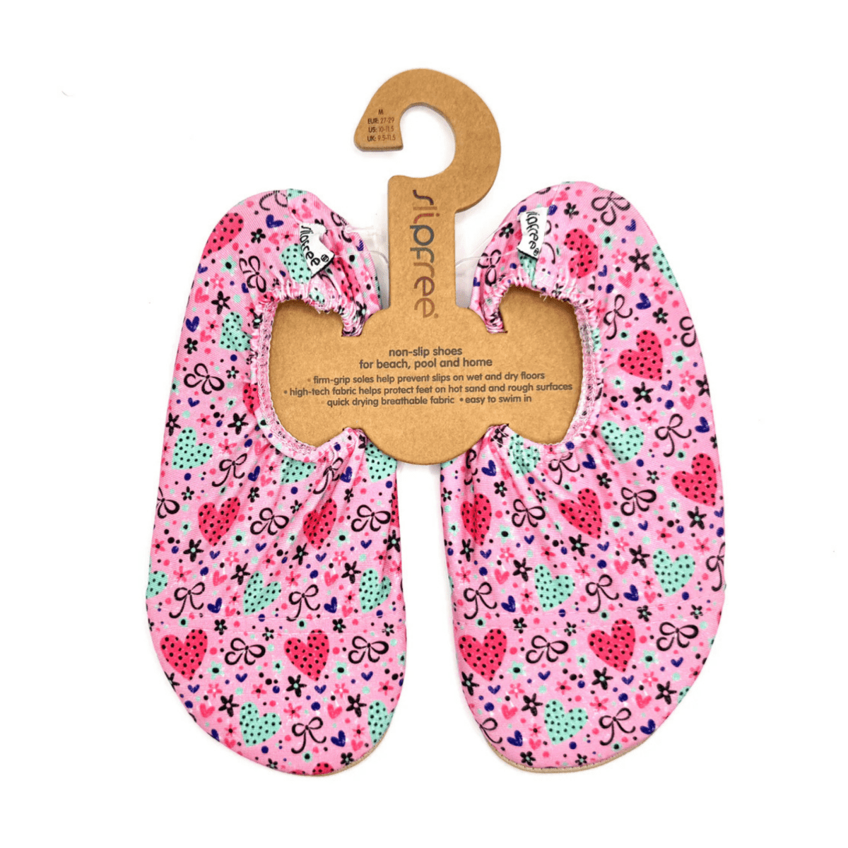 Slipfree Toddlers Bow Pink Aqua Sock - 1112035 - Tip Top Shoes of New York