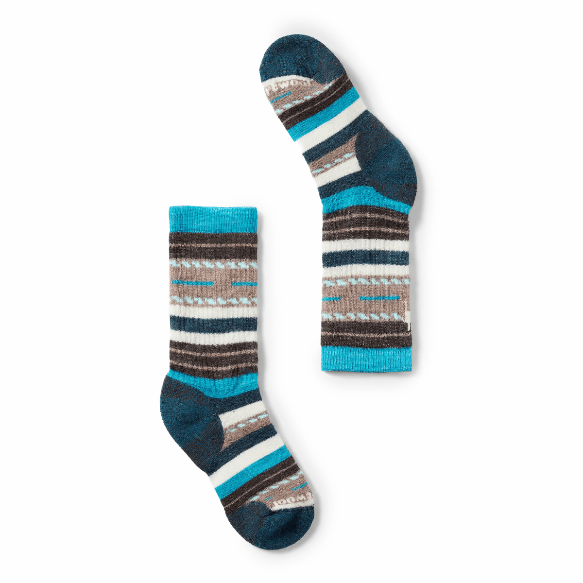 Smart Wool Kids' Hike Full Cushion Margarita Crew Socks Capri/Blue - Green - 1101000 - Tip Top Shoes of New York