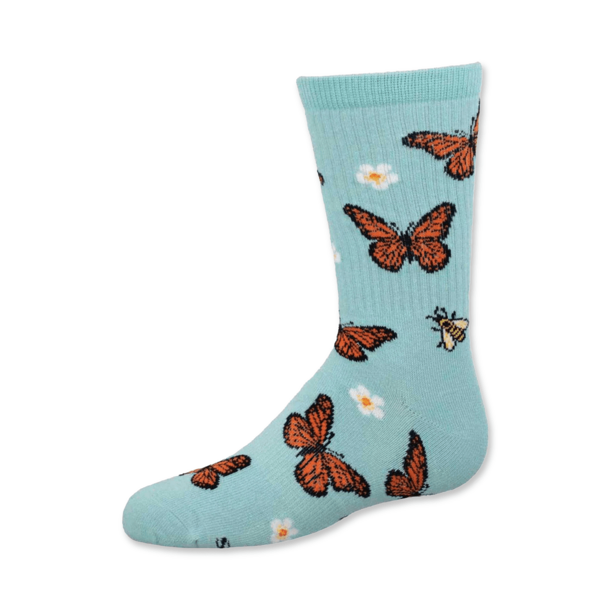 Sock Smith Kids Bee Kind To Monarchs Light Blue - 1108207 - Tip Top Shoes of New York