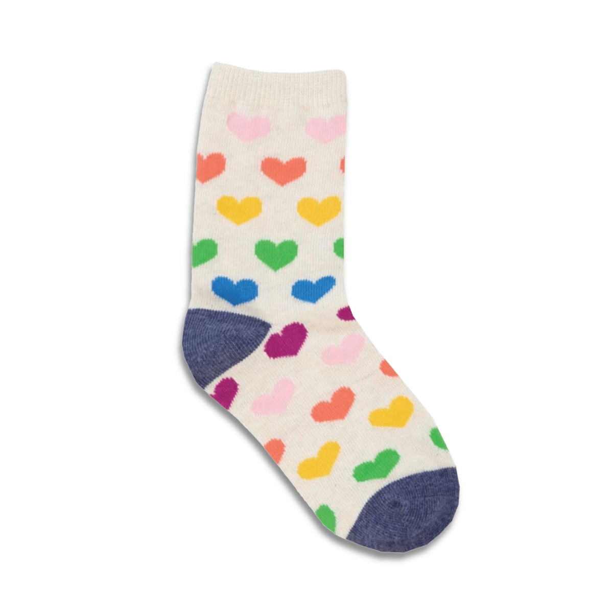 Sock Smith Kids Lots Of Love Cotton Crew White/Indigo/Multicolor - 1117752 - Tip Top Shoes of New York