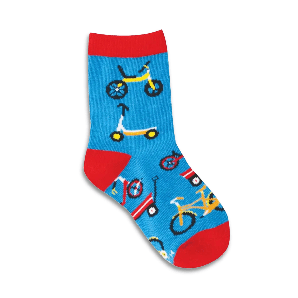 Sock Smith Kids Wheelie Fun Cotton Crew Blue/Red/Multicolor - 1117748 - Tip Top Shoes of New York