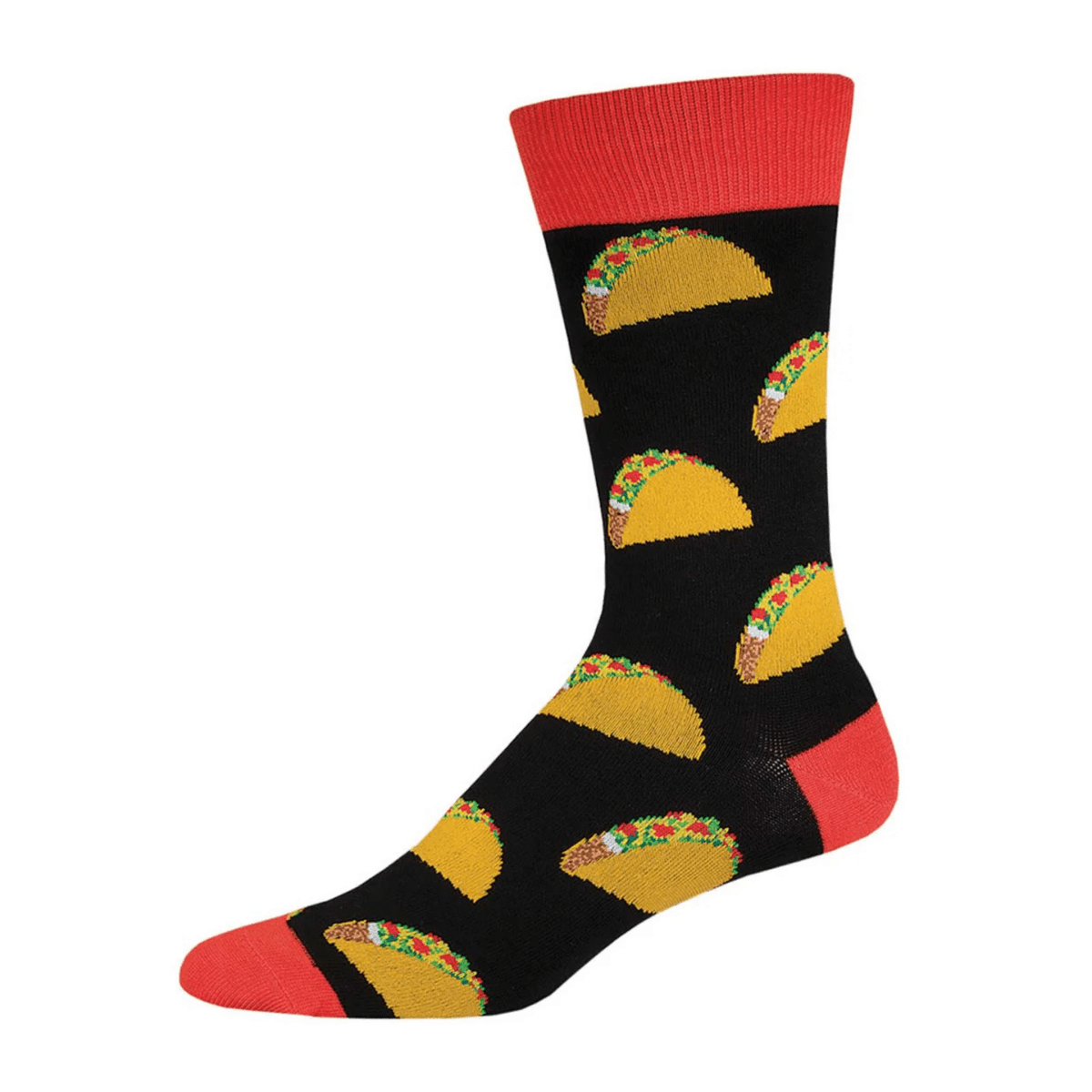 Sock Smith Men's Tacos Cotton Crew Black/Red - 11018048 - Tip Top Shoes of New York