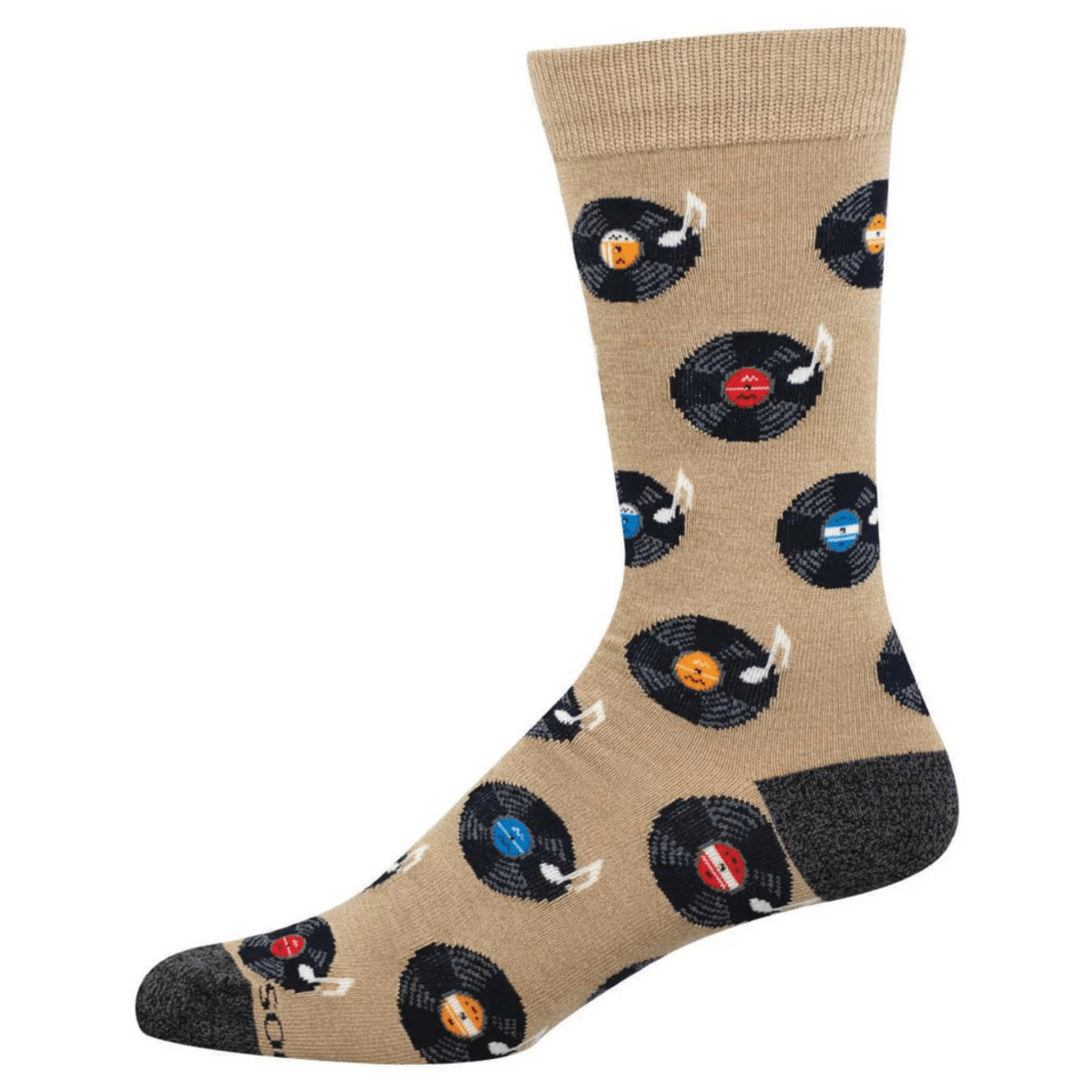 Sock Smith Men's Vinyl Sounds Better Bamboo Hemp Heather - 11018046 - Tip Top Shoes of New York