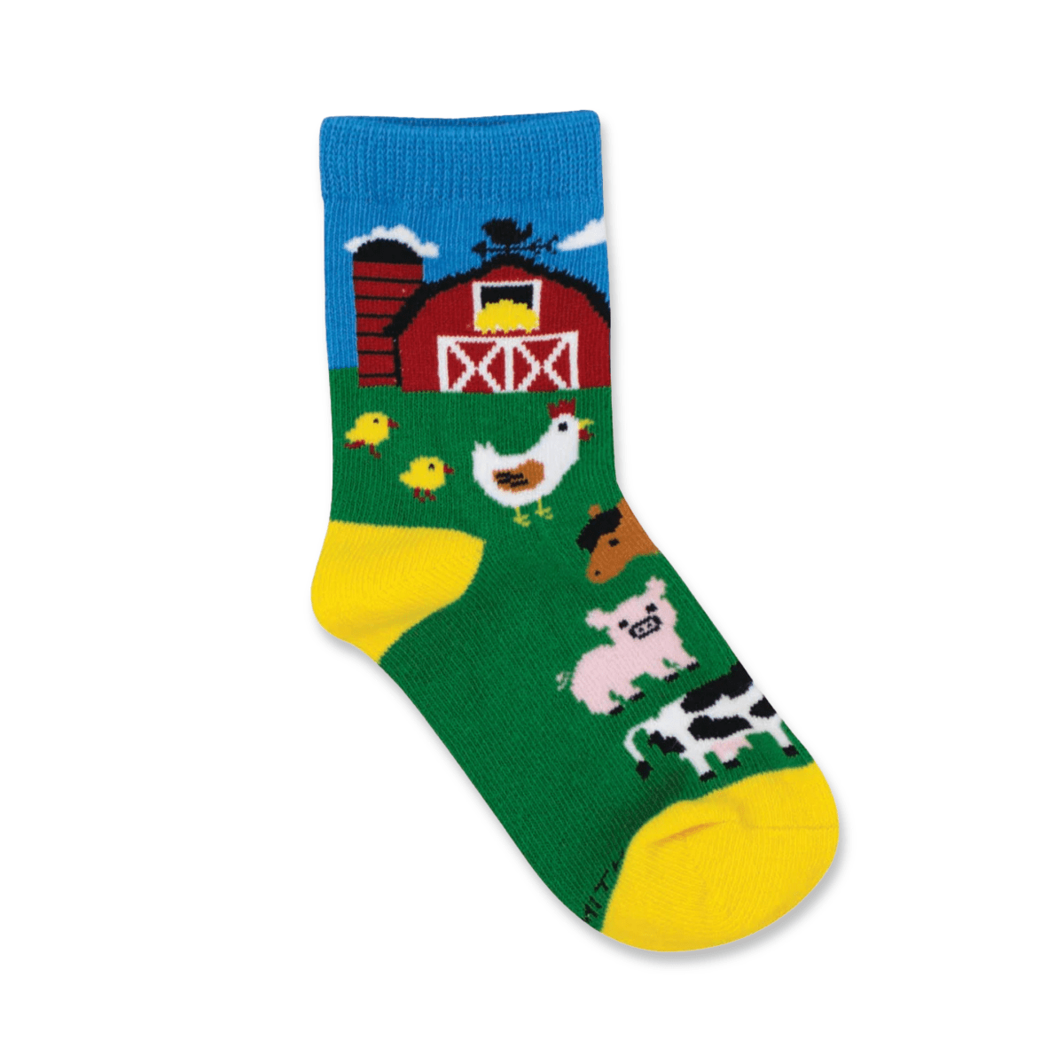 Sock Smith Toddlers Barnyard Friends Green/Yellow/Blue - 1108196 - Tip Top Shoes of New York