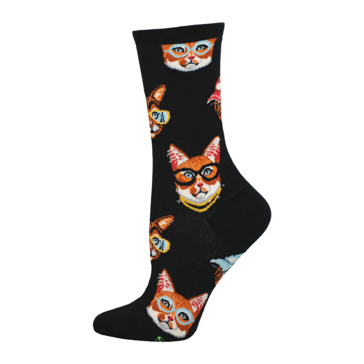 Sock Smith Women's One Cool Cat Black - 11002435 - Tip Top Shoes of New York