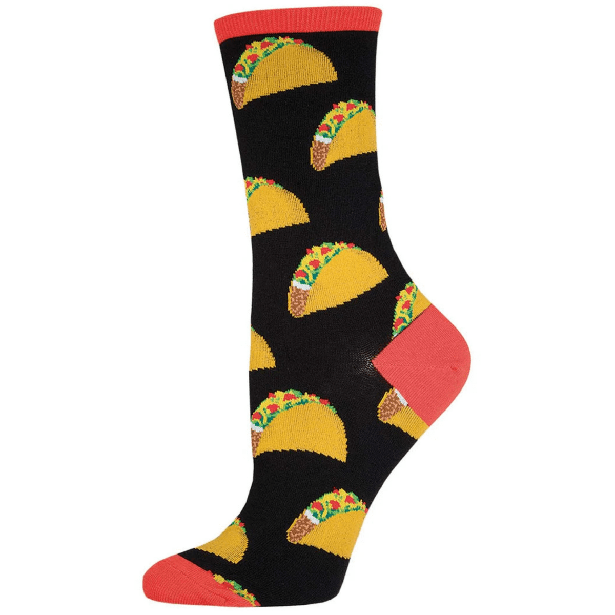 Sock Smith Women's Tacos Cotton Crew Black/Red - 11018047 - Tip Top Shoes of New York