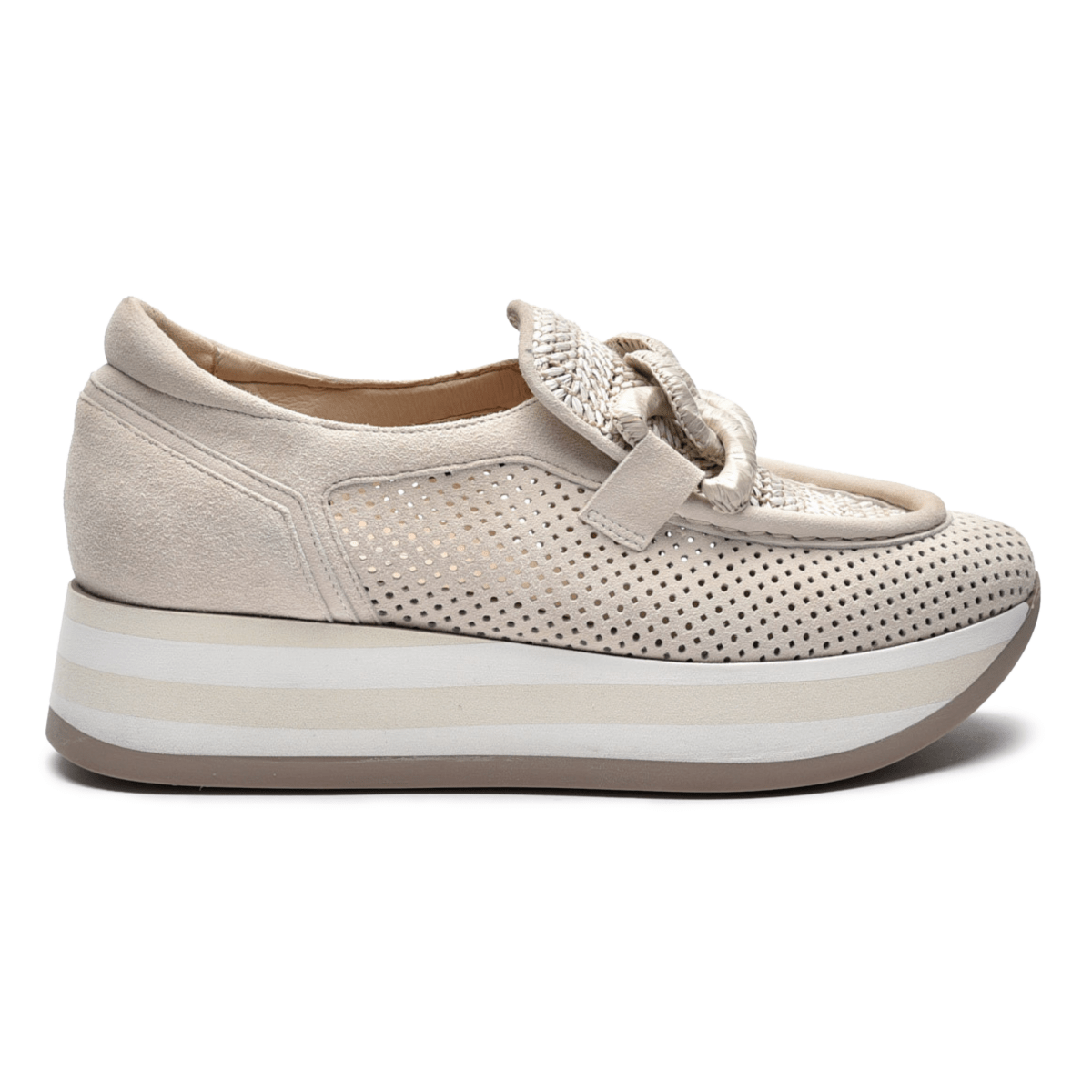 Softwaves Women's Cintia Coco Velour/Raffia - 9021021 - Tip Top Shoes of New York