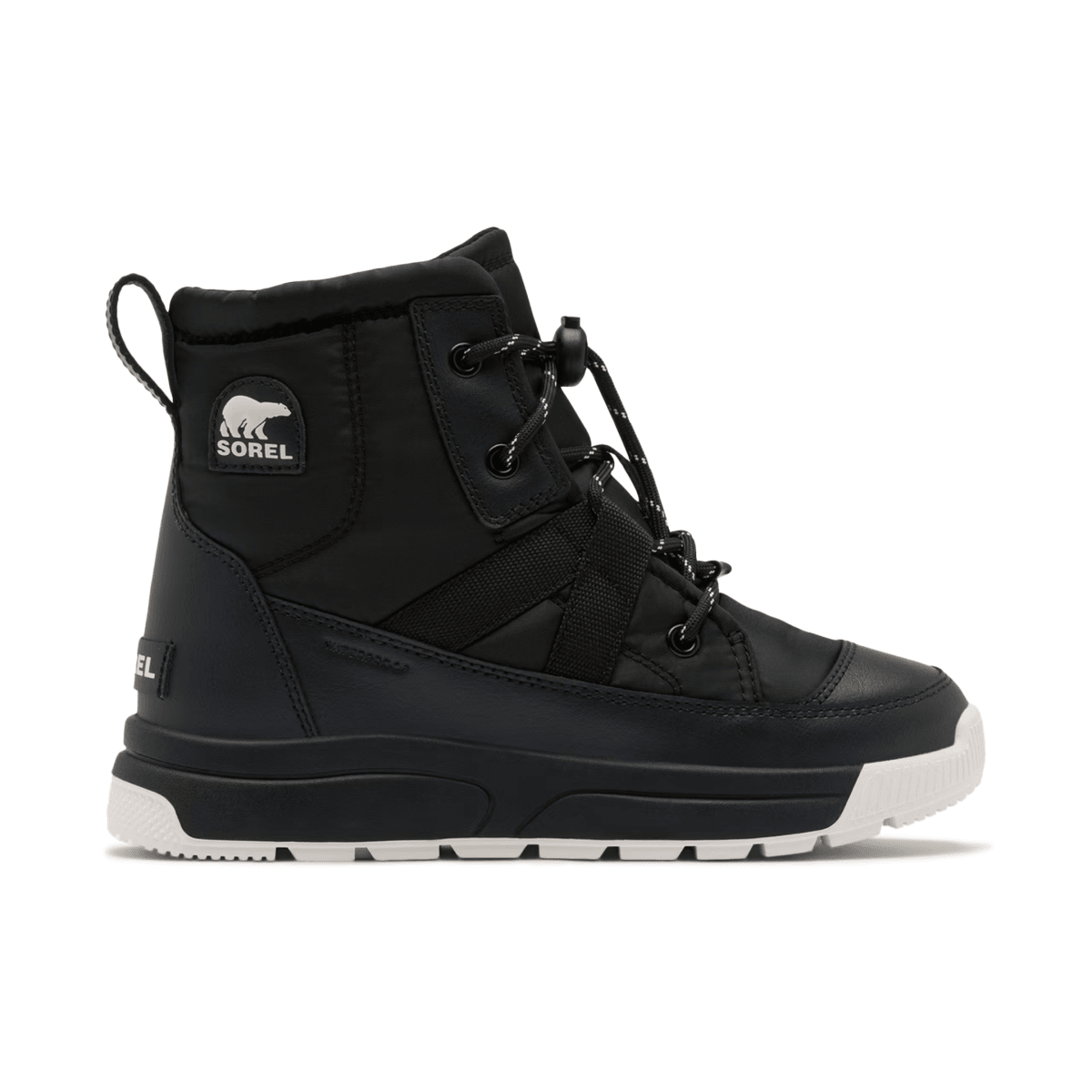 Sorel Kids (Grade School) Whitney III Mid Waterproof Black/White - 1110598 - Tip Top Shoes of New York