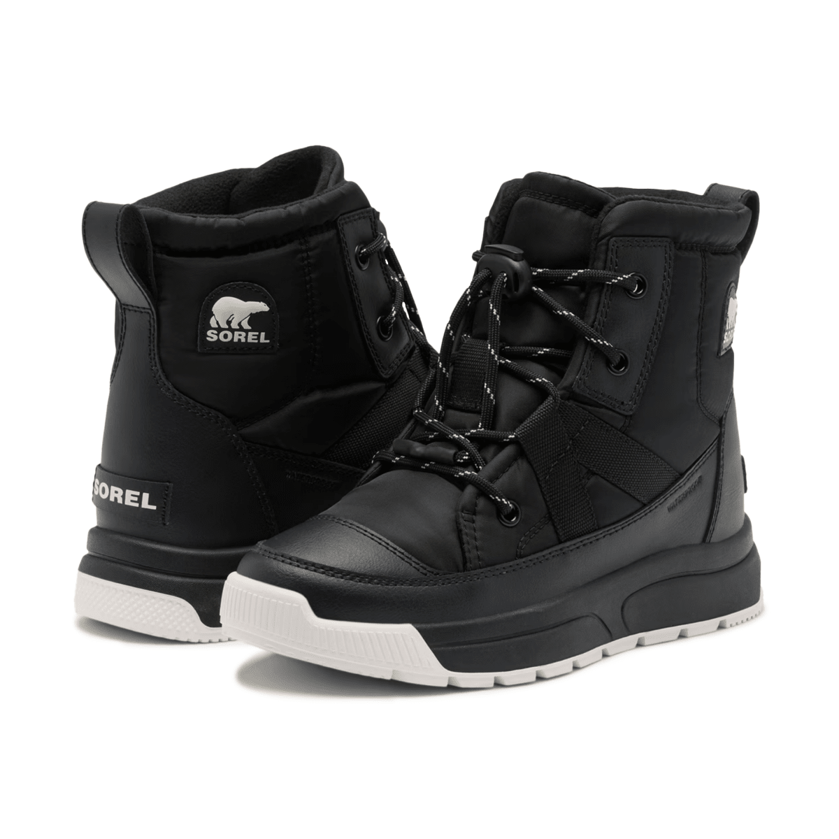 Sorel Kids (Grade School) Whitney III Mid Waterproof Black/White - 1110598 - Tip Top Shoes of New York