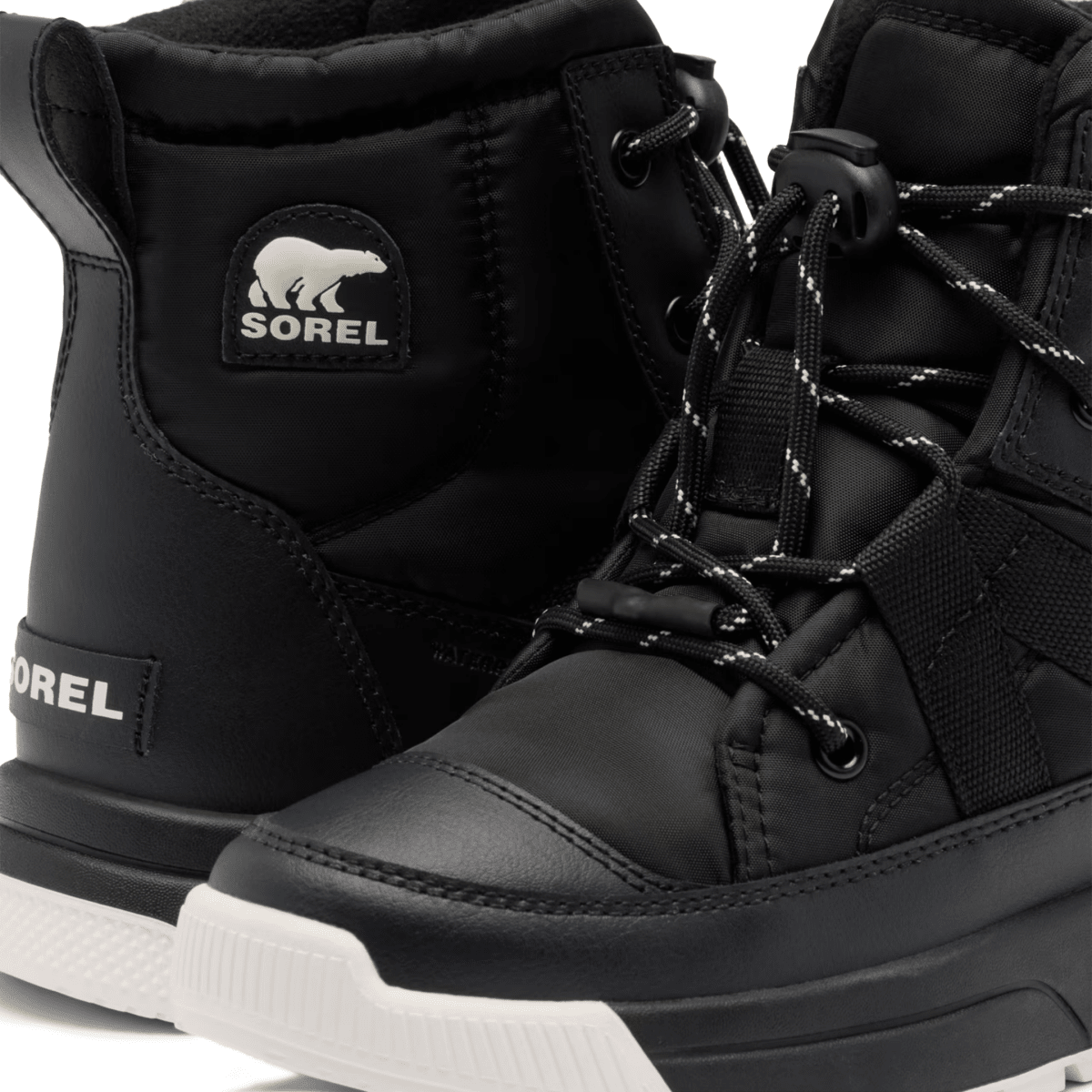Sorel Kids (Grade School) Whitney III Mid Waterproof Black/White - 1110598 - Tip Top Shoes of New York
