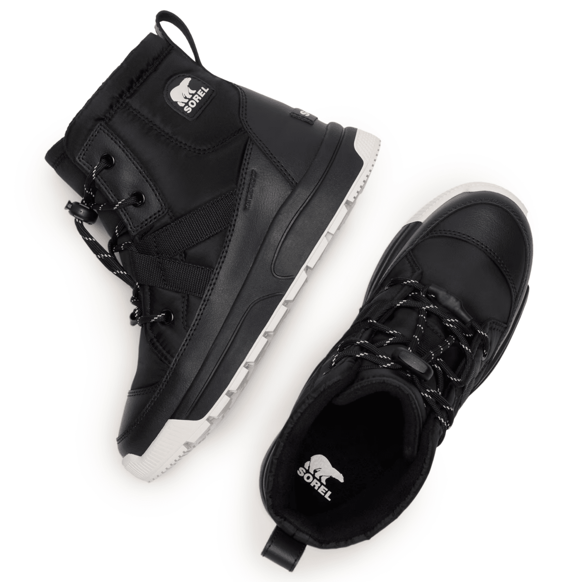 Sorel Kids (Grade School) Whitney III Mid Waterproof Black/White - 1110598 - Tip Top Shoes of New York